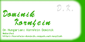 dominik kornfein business card